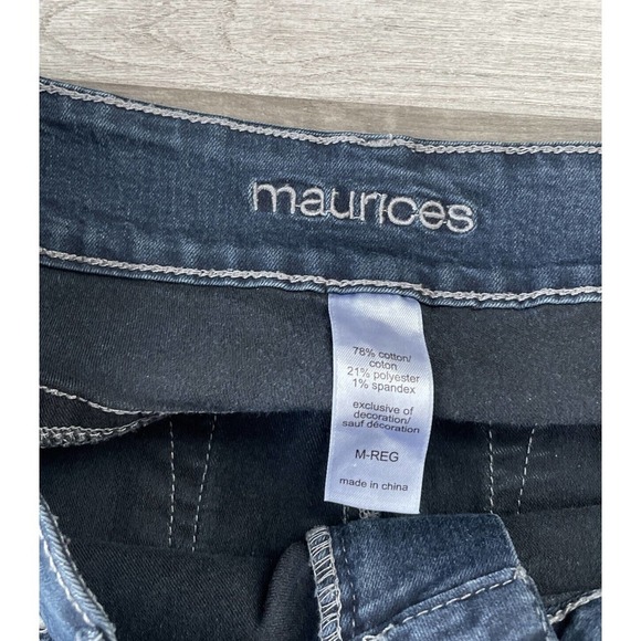 Maurices Dark Wash Straight Skinny Jeans Size 8 M Stretch M7 - Picture 3 of 4